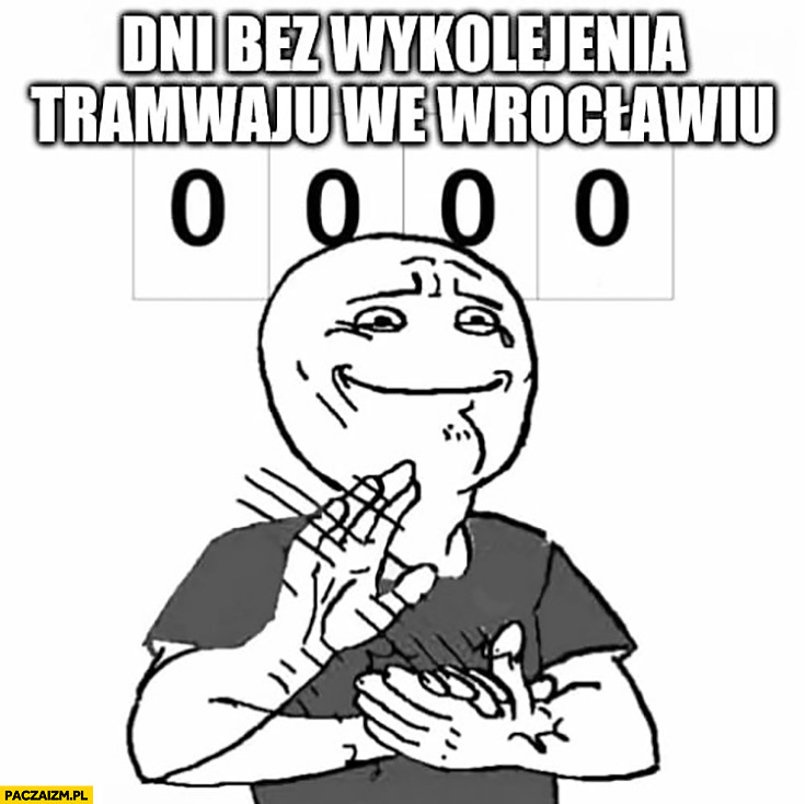 0 dni bez wykolejenia tramwaju we Wrocławiu licznik bije brawo
