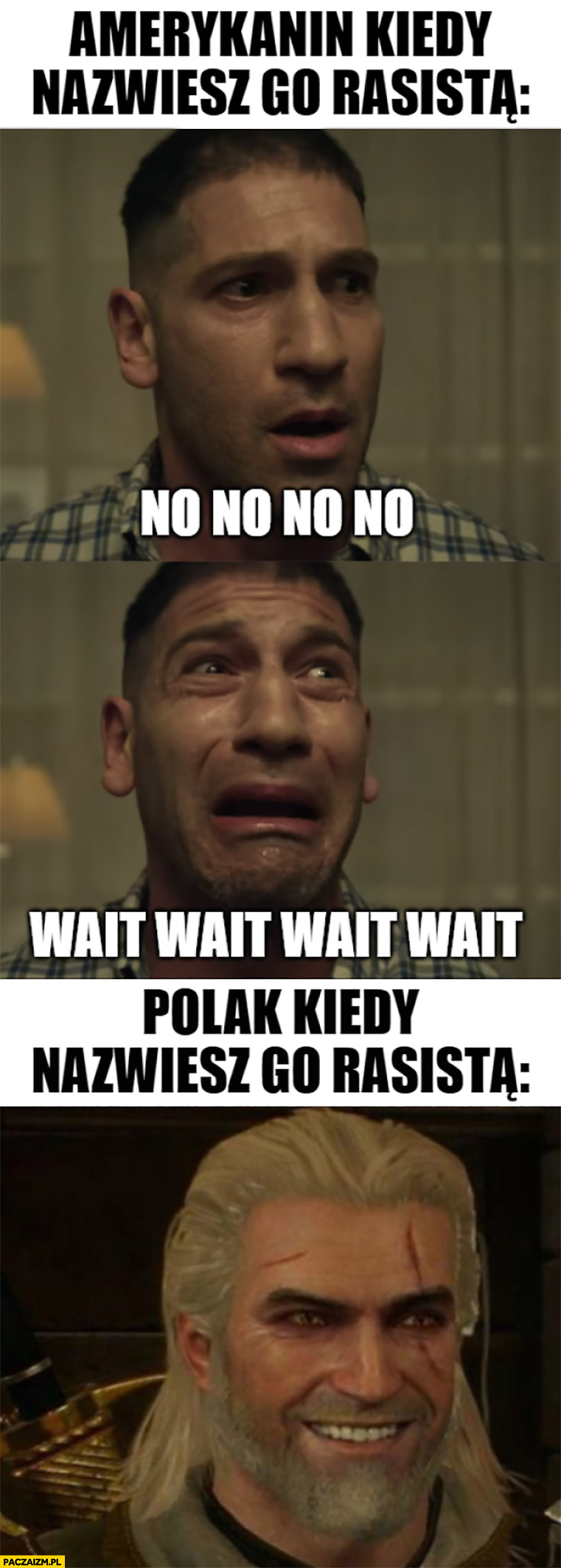 Amerykanin vs Polak kiedy nazwiesz go rasistą Wiedźmin Geralt porównanie