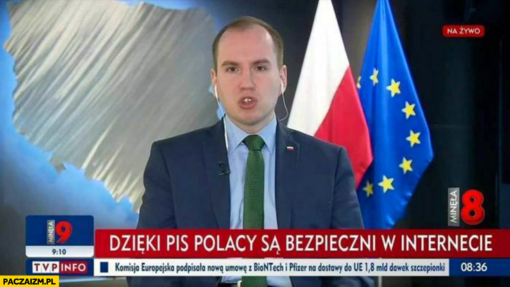 Andruszkiewicz dzięki PiS Polacy są bezpieczni w internecie pasek TVP info