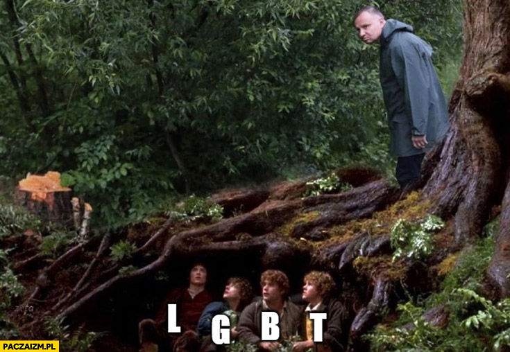 Andrzej Duda szuka LGBT w lesie Władca Pierścieni przeróbka
