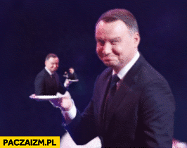 Andrzej Duda z tortem od Dody niekończąca się zapętlona animacja