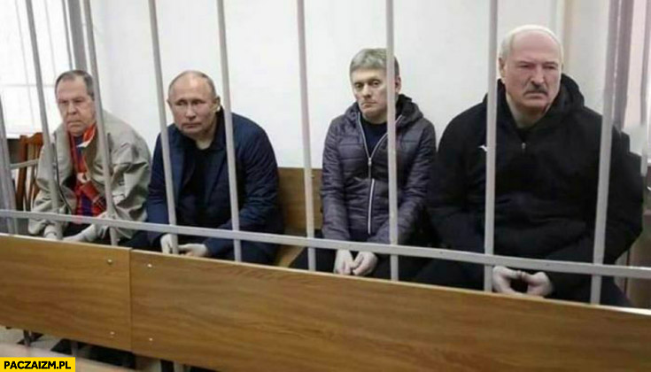 Areszt proces Ławrow Putin Pieskow Łukaszenka przeróbka