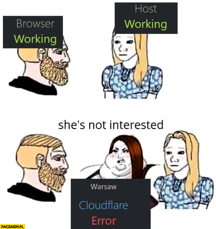 Awaria CloudFlare gruba ona nie jest zainteresowana