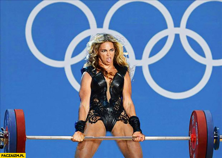 Beyonce podnosi sztangę ciężary olimpiada w Rio przeróbka