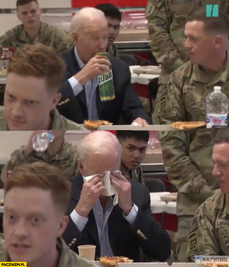 Biden pije piwo Żubr płacze przeróbka