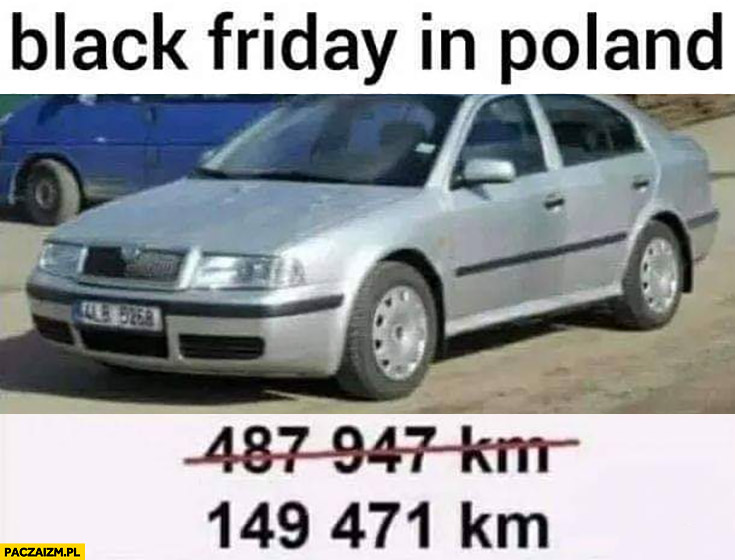 Black Friday w Polsce przebieg auta zmniejszony w ogłoszeniu kręcenie licznika przekręcony