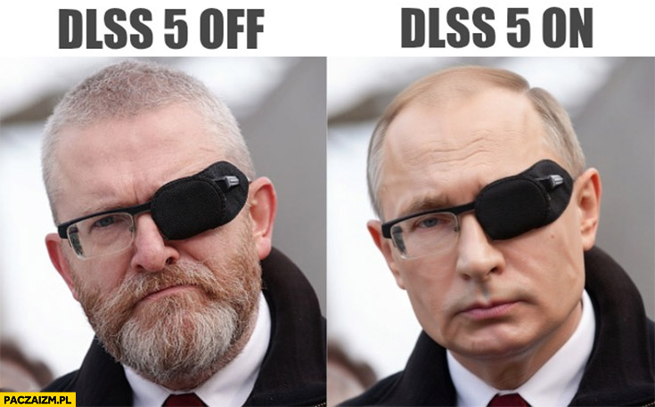 Braun DLSS 5 off vs putin DLSS 5 on