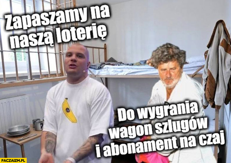 Budda zapraszamy na nasza loterię, Palikot do wygrania wagon szlugów i abonament na czaj