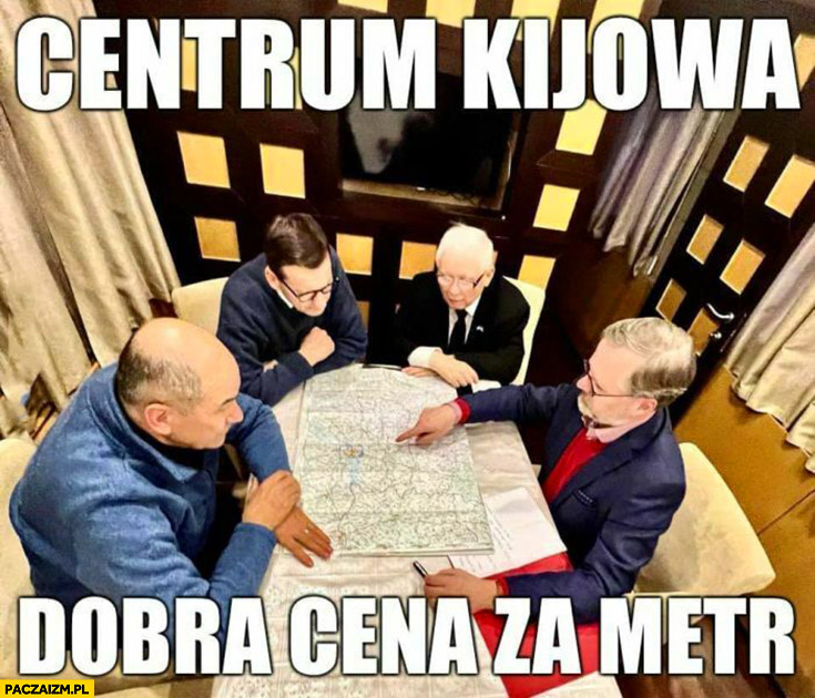 Centrum Kijowa dobra cena za metr pokazuje na mapie Kaczyński Morawiecki