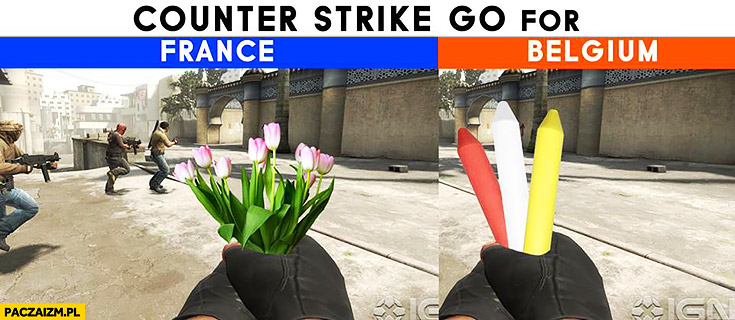 Counter-Strike: GO Francja z tulipanami, Belgia z kredą CS:GO