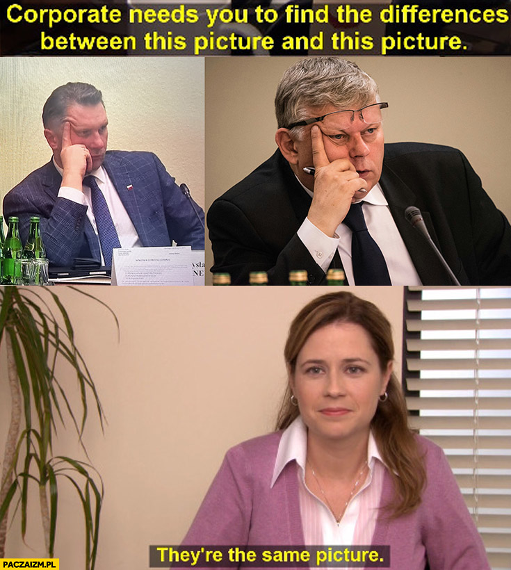 Czarnek Suski różnice między zdjęciami to to samo zdjęcie they’re the same picture the office
