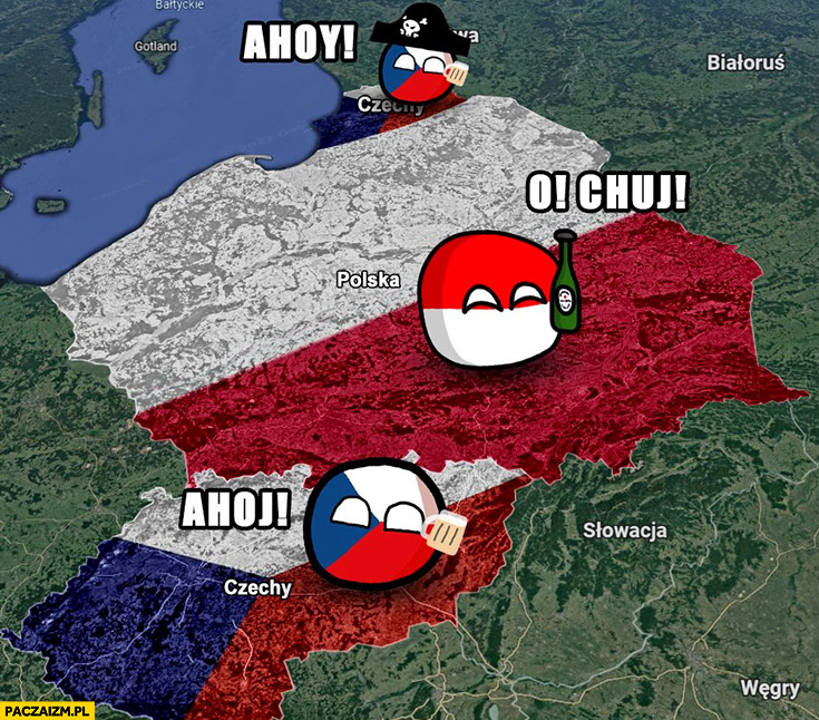 Czechy po aneksji Kaliningradu polandball mapa