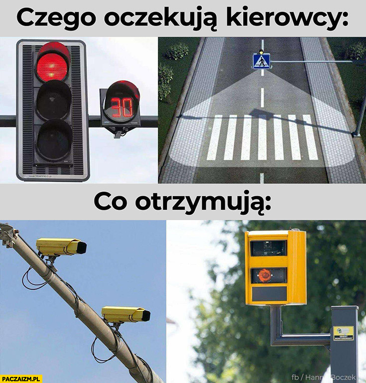 Czego oczekują kierowcy sekundniki na światłach vs co dostają otrzymują fotoradary kamery red light