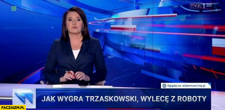 Danuta Holecka jak wygra Trzaskowski wylecę z roboty pasek Wiadomości TVP