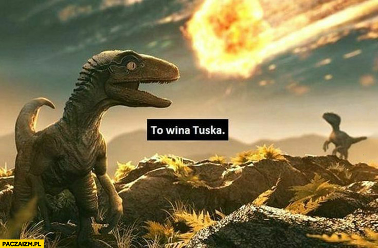 Dinozaury leci meteoryt to wina Tuska