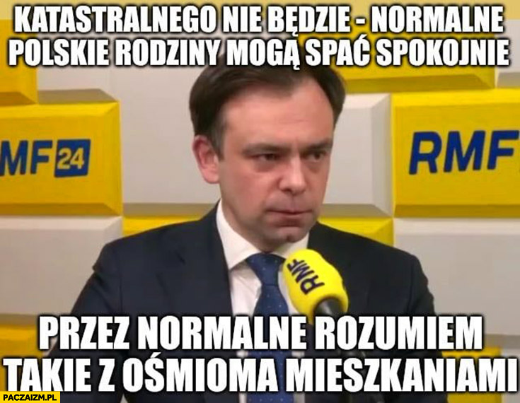 Domański katastralnego nie będzie normalne polskie rodziny z ośmioma mieszkaniami mogą spać spokojnie