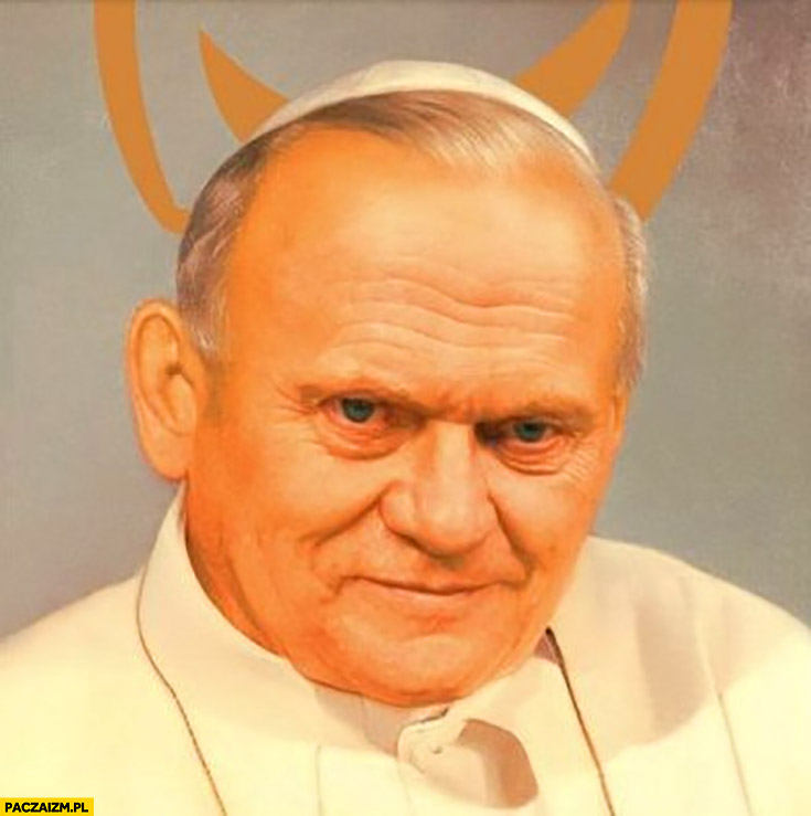 Donald Tusk papież ojciec święty przeróbka rogi