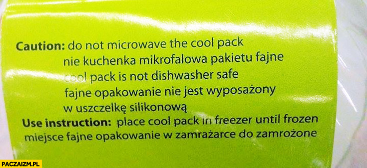Fail tłumaczenia z angielskiego nie kuchenka mikrofalowa pakietu fajne opakowanie nie jest wyposażony