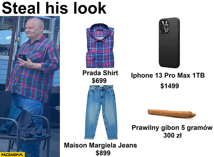 Glapiński steal his look prada shirt iphone jeans prawilny gibon 5 gramów