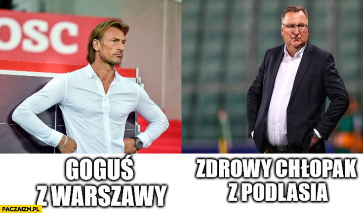 Goguś z Warszawy vs Michniewicz zdrowy chłopak z Podlasia