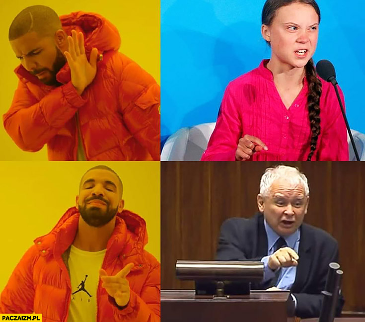 Greta Thunberg nie chce woli Kaczyńskiego Drake