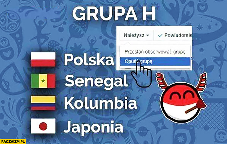 Grupa H na mundialu Polska klika opuść grupę odpadła z mistrzostw polandball