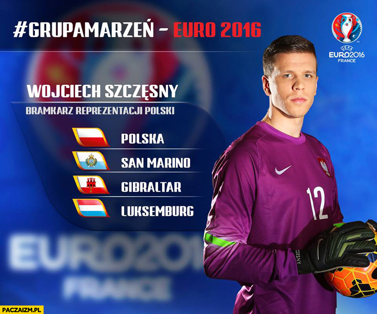 Grupa marzeń Euro 2016 Szczęsny Polska, San Marino, Gibraltar, Luksemburg