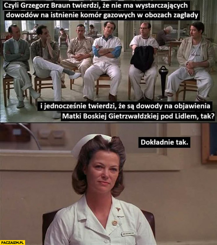 Grzegorz Braun twierdzi, że nie ma dowodów na istnienie komór gazowych ale są dowody objawienia Matki Boskiej pod Lidlem