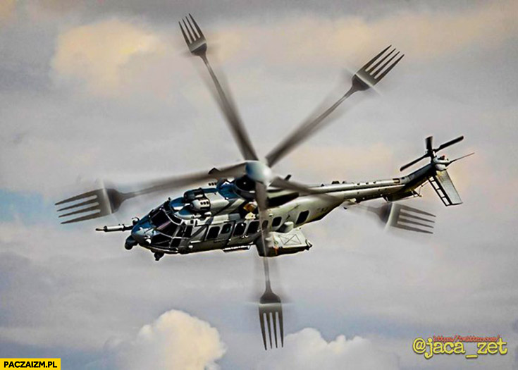 Helikopter widelce zamiast łopat wirnik Francja Caracal