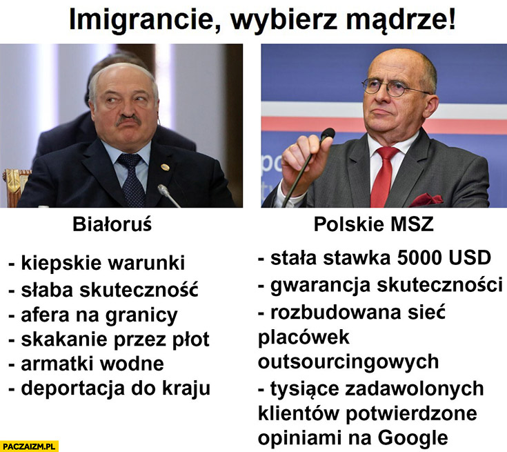 Imigrancie wybierz mądrze polska vs Białoruś wizy Rau stała stawka gwarancja skuteczności, rozbudowana sieć placówek, tysiące zadowolonych klientów