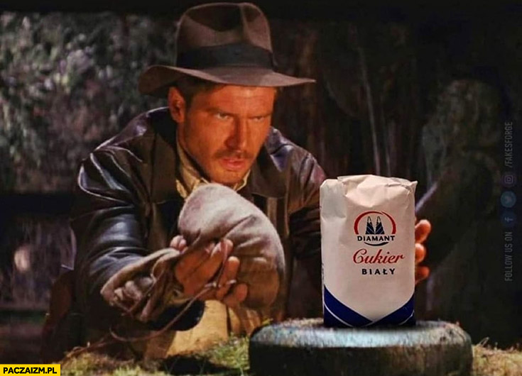 Indiana Jones podmienia cukier przeróbka