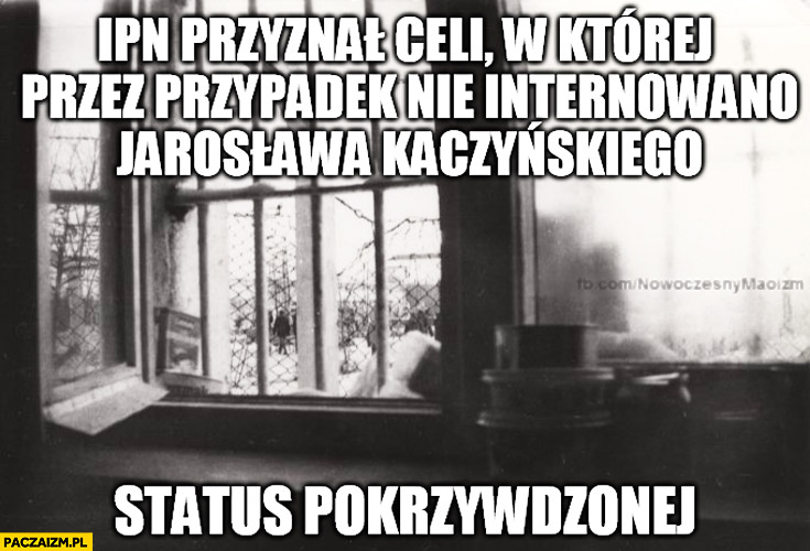 IPN przyznał celi w której przez przypadek nie internowano Jarosława Kaczyńskiego status pokrzywdzonej