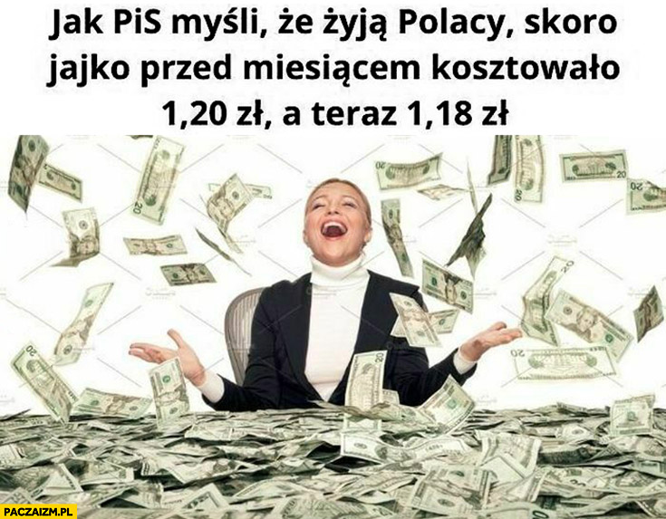 Jak PiS myśli, że żyją Polacy skoro jajko przed miesiącem kosztowało 1,20 a teraz 1,18