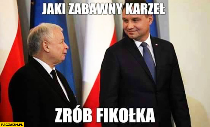 Jaki zabawny karzeł zrób fikołka Duda Kaczyński