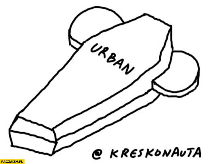 Jerzy Urban trumna wielkie uszy rysunek kreskonauta