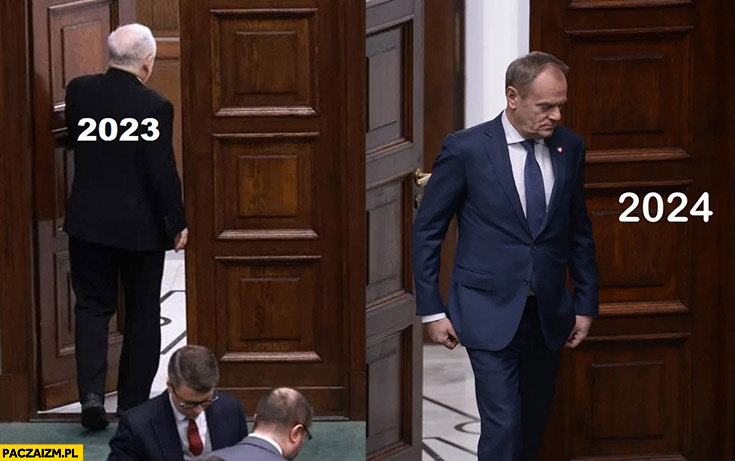 Kaczyński 2023 wychodzi Tusk 2024 wchodzi sejm