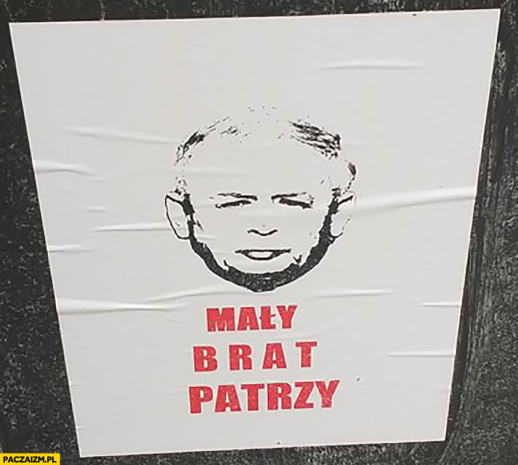 Kaczyński mały brat patrzy plakat