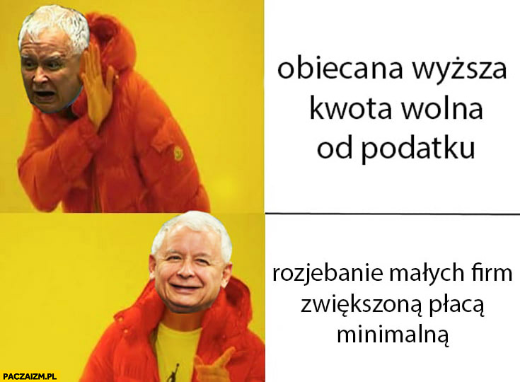 Kaczyński obiecana wyższa kwota wolna od podatku nie chce woli rozjechanie małych firm zwiększoną płacą minimalną PiS