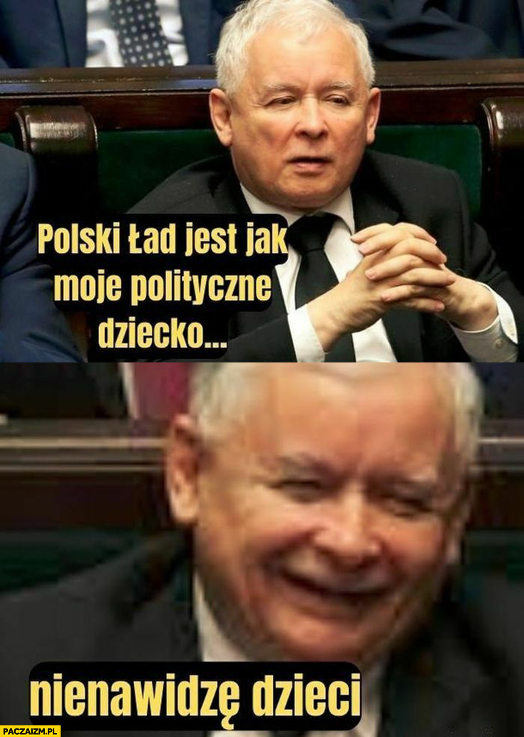 Kaczyński polski nowy ład jest jak moje polityczne dziecko, nienawidzę dzieci