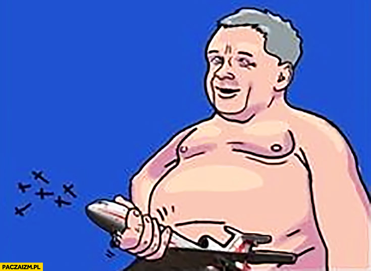 Kaczyński tupolew krzyże karykatura