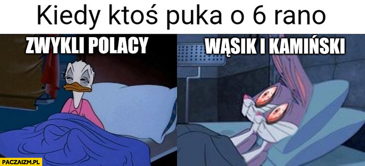 Kiedy ktoś puka o 6 rano reakcja zwykli Polacy vs Wąsik i Kamiński