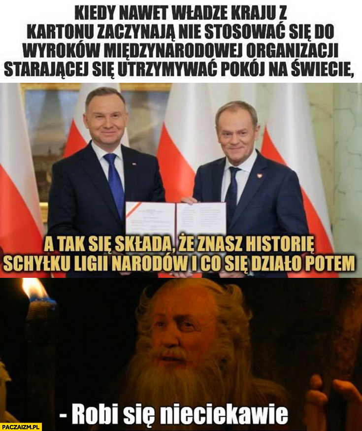 Kiedy nawet władze kraju z kartonu zaczynają nie stosować się do wyroków międzynarodowej organizacji starającej się utrzymać pokój na świecie