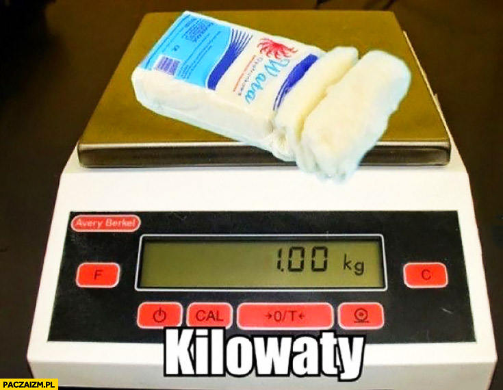 Kilowaty kilogram waty na wadze