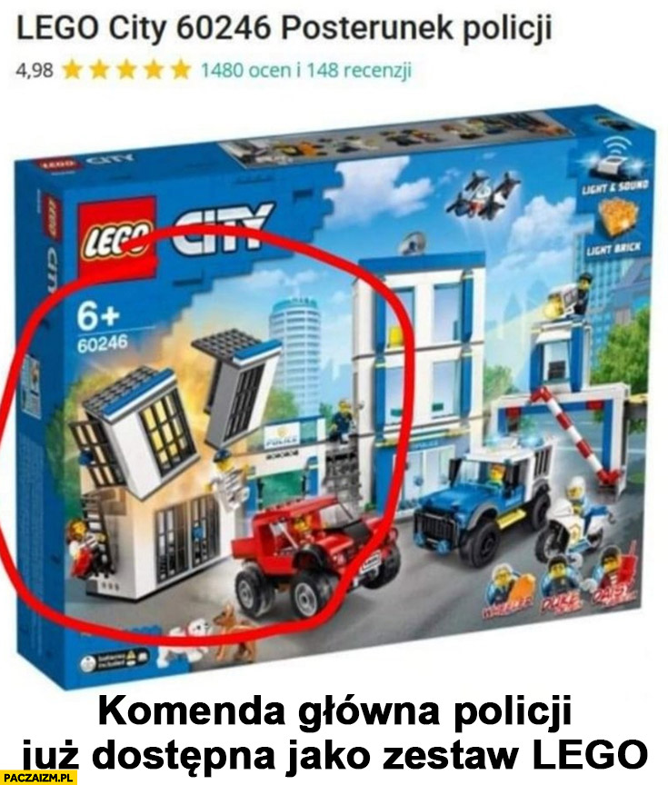 Komenda główna policji zestaw Lego już dostępna wybuch granatnik