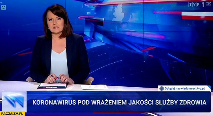 Koronawirus pod wrażeniem jakości służby zdrowia pasek Wiadomości TVP