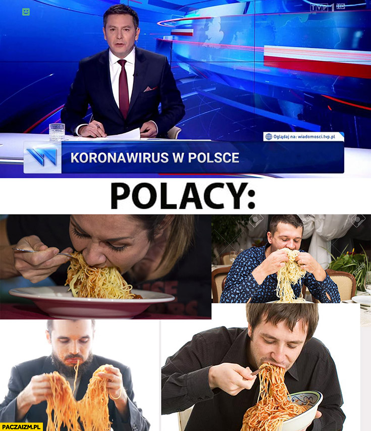 Koronawirus w Polsce, Polacy jedzą makaron pasek Wiadomości TVP