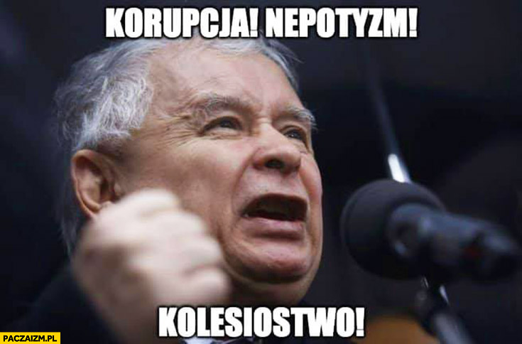 Korupcja nepotyzm kolesiostwo Kaczyński Jarosław