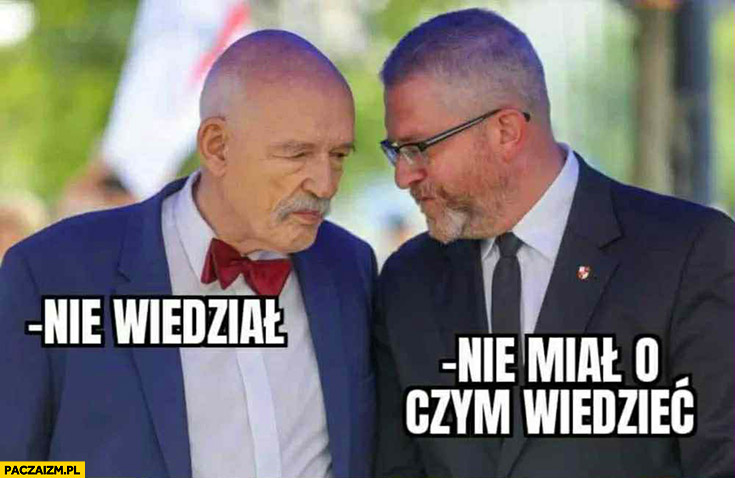Korwin: nie wiedział, Braun: nie miał o czym wiedzieć