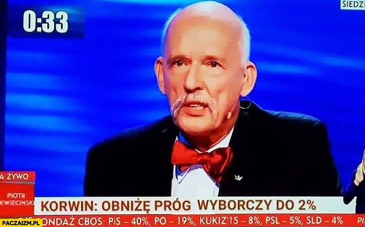 Korwin obniżę próg wyborczy do 2% procent debata warszawska