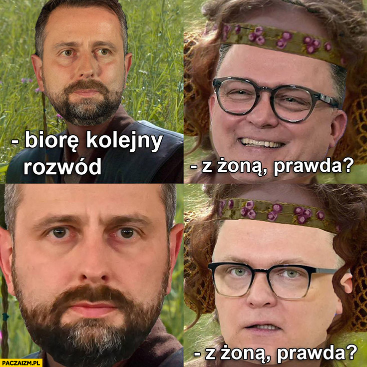 Kosiniak-Kamysz biorę kolejny rozwód, Hołownia: z żoną, prawda? Polska 2050